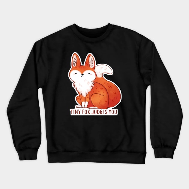 Tiny Fox Crewneck Sweatshirt by MichelleScribbles